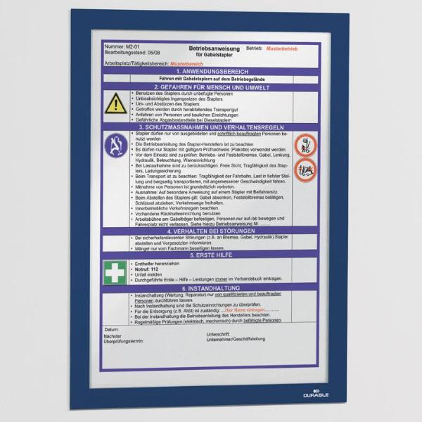 Versatile two-part A3 Display Frame with Self-Adhesive back and Magnetic flip-up front pack of 2-Dark Blue-Distinct Designs (London) Ltd