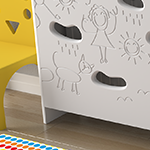 Children Radiator Cabinet Cover with Funky CLOUDS design for Kids Bedroom Nursery Playroom-Distinct Designs (London) Ltd