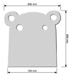 Kids HIPPO design single bed decorative Headboard for Children’s Bedroom Nursery Playroom-Distinct Designs (London) Ltd