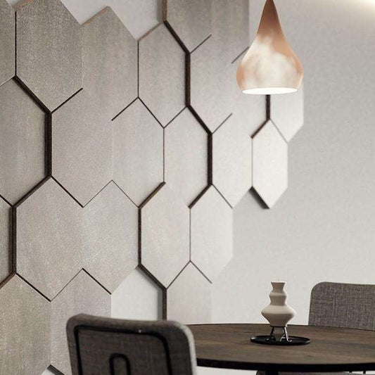 Decorative HEXAGONAL wall panels with varied thickness for textured 3D surface design, pack of 3-Vintage Textone-Distinct Designs (London) Ltd