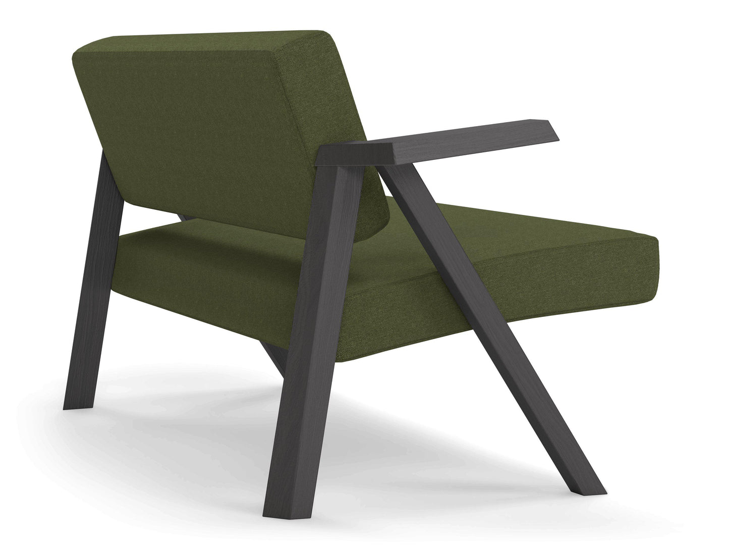 Classic Mid-century Design 2 Seater Sofa Armchair in Seaweed Green Fabric-Distinct Designs (London) Ltd