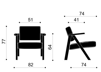 Classic Mid-century Design Armchair in Slate Grey Fabric-Distinct Designs (London) Ltd