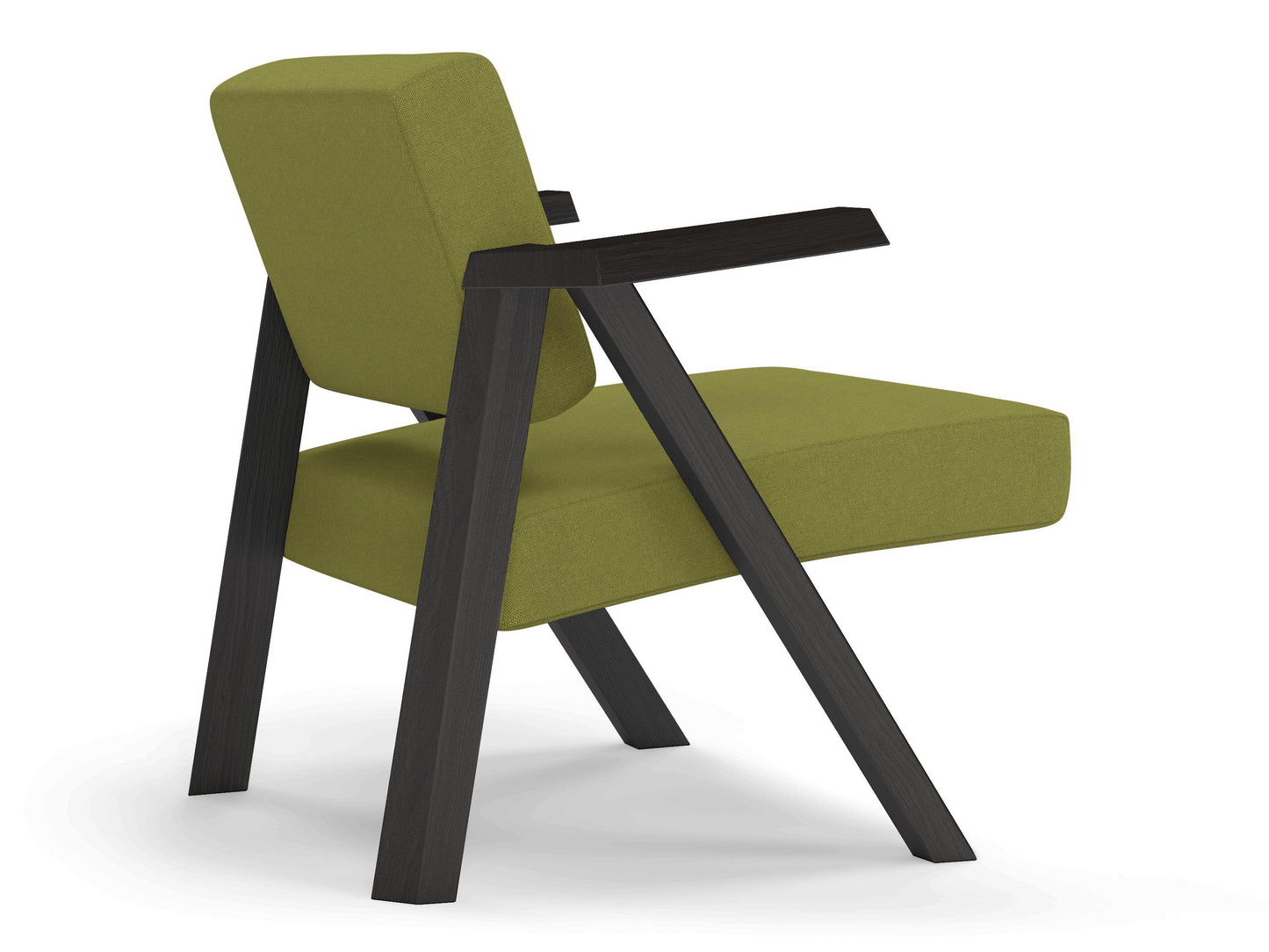 Classic Mid-century Design Armchair in Lime Green Fabric-Distinct Designs (London) Ltd