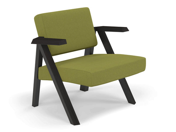 Classic Mid-century Design Armchair in Lime Green Fabric-Distinct Designs (London) Ltd