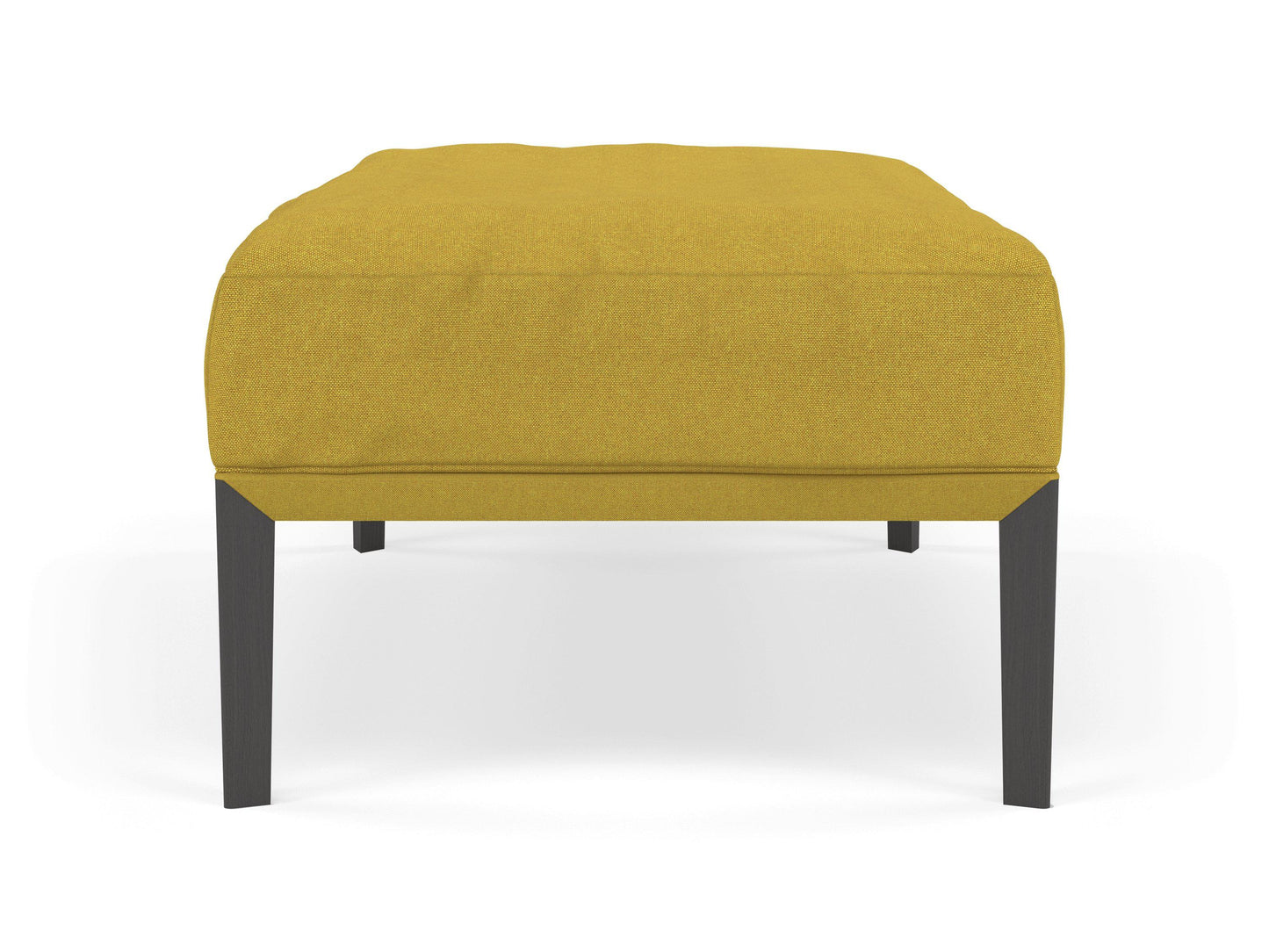 Modern Pouffe Footstool Ottoman Rectangular Seat 103x65cm in Vibrant Mustard Yellow Fabric-Distinct Designs (London) Ltd