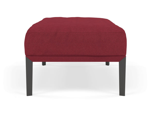 Modern Pouffe Footstool Ottoman Rectangular Seat 103x65cm in Rasberry Red Fabric-Distinct Designs (London) Ltd