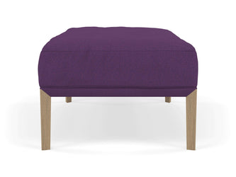 Modern Pouffe Footstool Ottoman Rectangular Seat 103x65cm in Deep Purple Fabric-Distinct Designs (London) Ltd