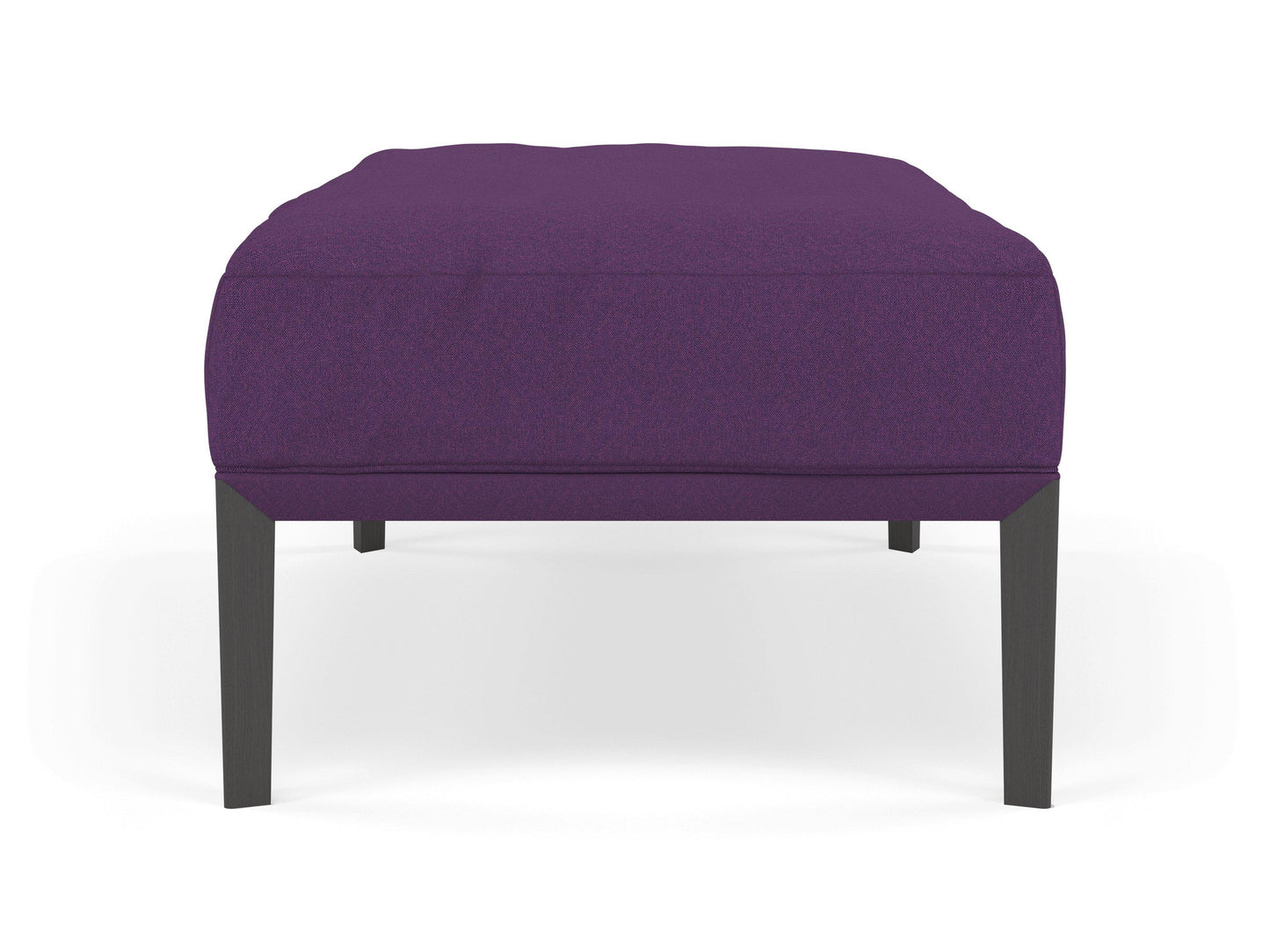 Modern Pouffe Footstool Ottoman Rectangular Seat 103x65cm in Deep Purple Fabric-Distinct Designs (London) Ltd