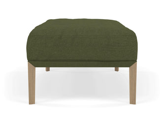 Modern Pouffe Footstool Ottoman Rectangular Seat 103x65cm in Seaweed Green Fabric-Distinct Designs (London) Ltd