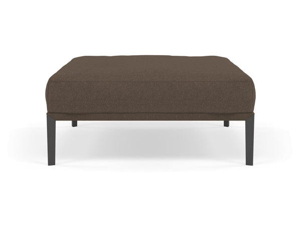 Modern Pouffe Footstool Ottoman Square Seat 103x103cm in Coffee Brown Fabric-Distinct Designs (London) Ltd