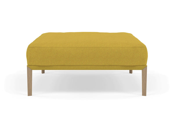 Modern Pouffe Footstools Ottomans Square Seat 103x103cm in Vibrant Mustard Yellow Fabric-Distinct Designs (London) Ltd