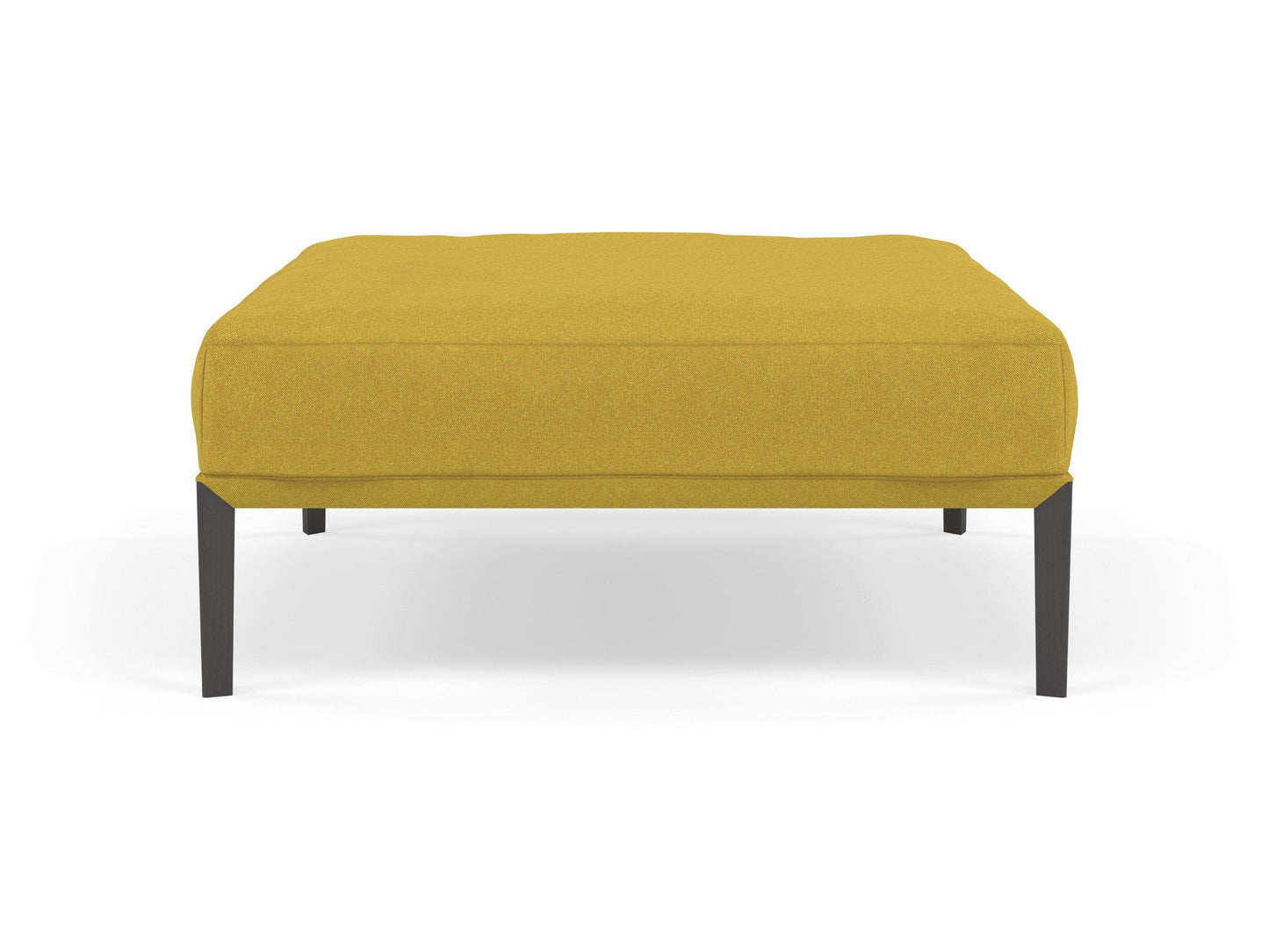 Modern Pouffe Footstools Ottomans Square Seat 103x103cm in Vibrant Mustard Yellow Fabric-Distinct Designs (London) Ltd