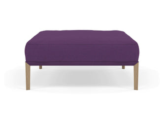 Modern Pouffe Footstool Ottoman Square Seat 103x103cm in Deep Purple Fabric-Distinct Designs (London) Ltd