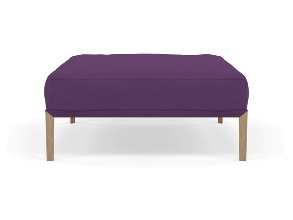 Modern Pouffe Footstool Ottoman Square Seat 103x103cm in Deep Purple Fabric-Distinct Designs (London) Ltd
