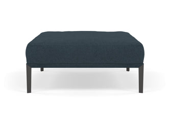 Modern Pouffe Footstool Ottoman Square Seat 103x103cm in Denim Blue Fabric-Distinct Designs (London) Ltd
