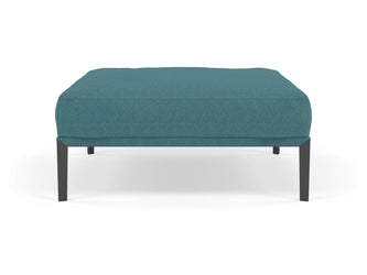Modern Pouffe Footstools Ottomans Square Seat 103x103cm in Teal Blue Fabric-Distinct Designs (London) Ltd