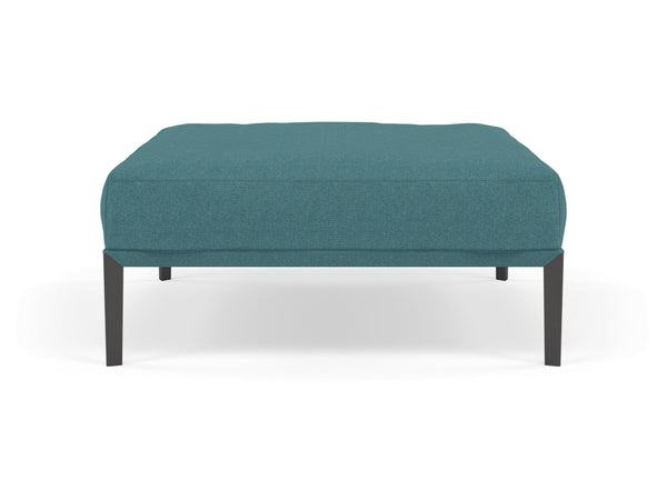 Modern Pouffe Footstools Ottomans Square Seat 103x103cm in Teal Blue Fabric-Distinct Designs (London) Ltd