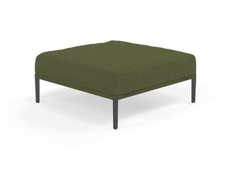 Modern Pouffe Footstools Ottomans Square Seat 103x103cm in Seaweed Green Fabric-Wenge Oak-Distinct Designs (London) Ltd