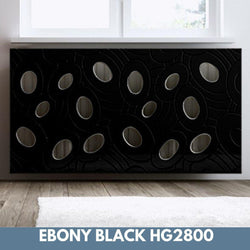 Sophisticated Removable Radiator Heater Cover with bold GALAXY Design HIGH GLOSS Finish & Colours-Ebony Black Gloss-70x90cm-Distinct Designs (London) Ltd