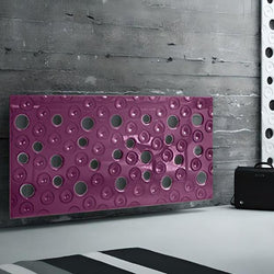 Custom-Made Floating Radiator Heater Cover with Decorative MOON Design HIGH GLOSS Finish-Purple-70x70cm-Distinct Designs (London) Ltd
