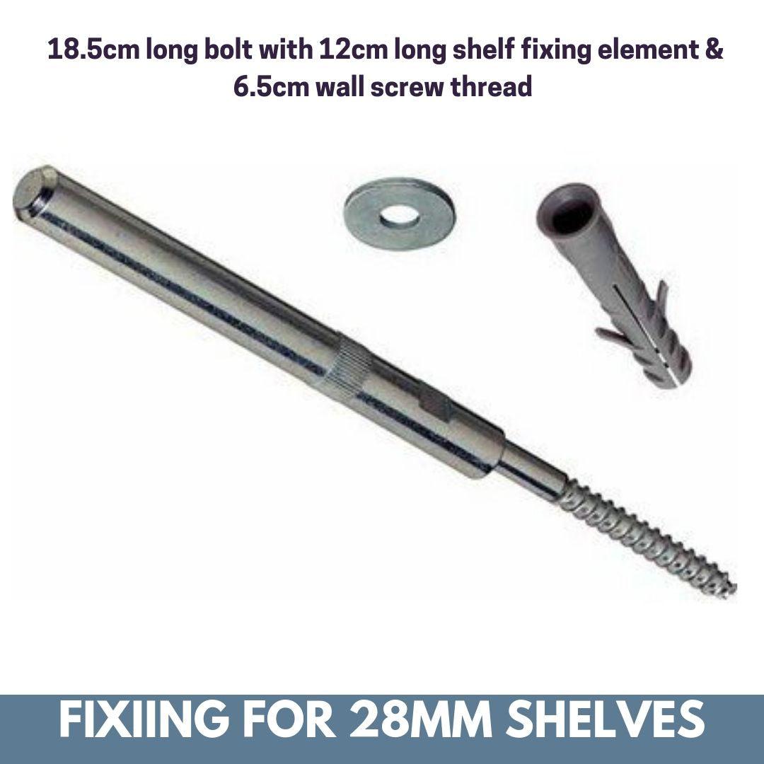 Radiator top shelf brackets concealed floating fixings suitable for 2.8cm thick shelves-2 x Floating Bolts-Distinct Designs (London) Ltd