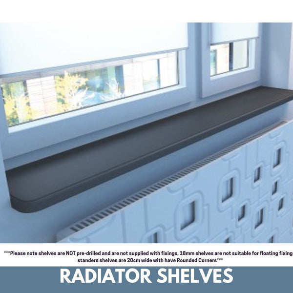 SALE Made to Measure Radiator Top Shelf windowsill White 18 or 28mm Floating Shelves-Distinct Designs (London) Ltd