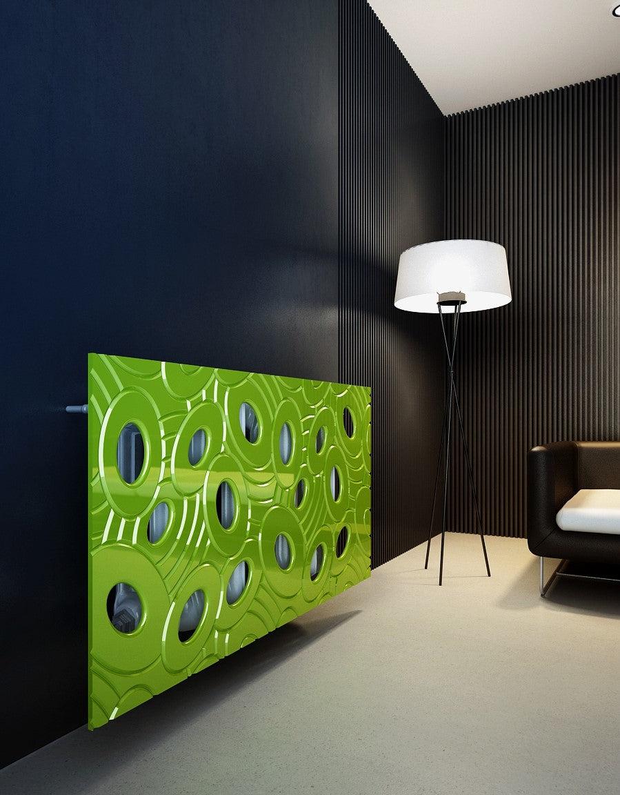 Decorative 3D Textured Feature Wall Panels with Sophisticated Elliptical GALAXY Design-LimeGreen-4 x 60x60cm / 23x23"-Distinct Designs (London) Ltd