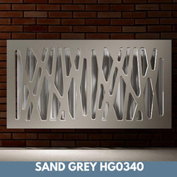 Stunning Removable Radiator Heater Cover with Futuristic GEO Design in HIGH GLOSS Finish & Colours-Sand Grey Gloss-70x90cm-Distinct Designs (London) Ltd