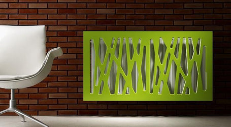 Stylish Removable Radiator Cover in Futuristic GEO Design hiding heater ...