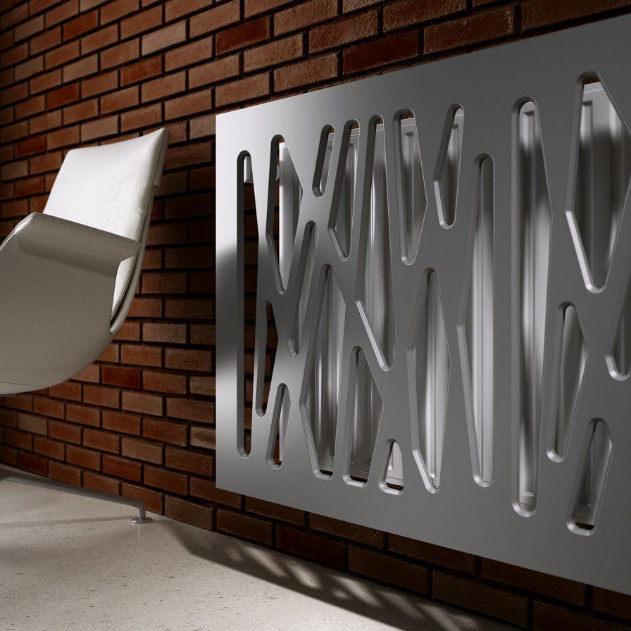 Stylish Removable Radiator Cover in Futuristic GEO Design hiding heater ...