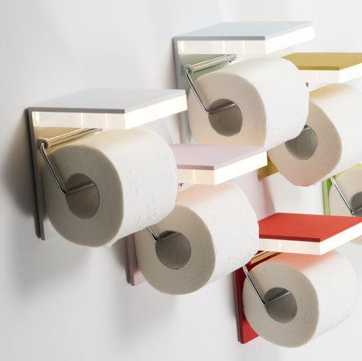 Wall Mounted Aluminium Bathroom Paper Toilet Roll Holder with mains powered LED Bathroom Light-Distinct Designs (London) Ltd