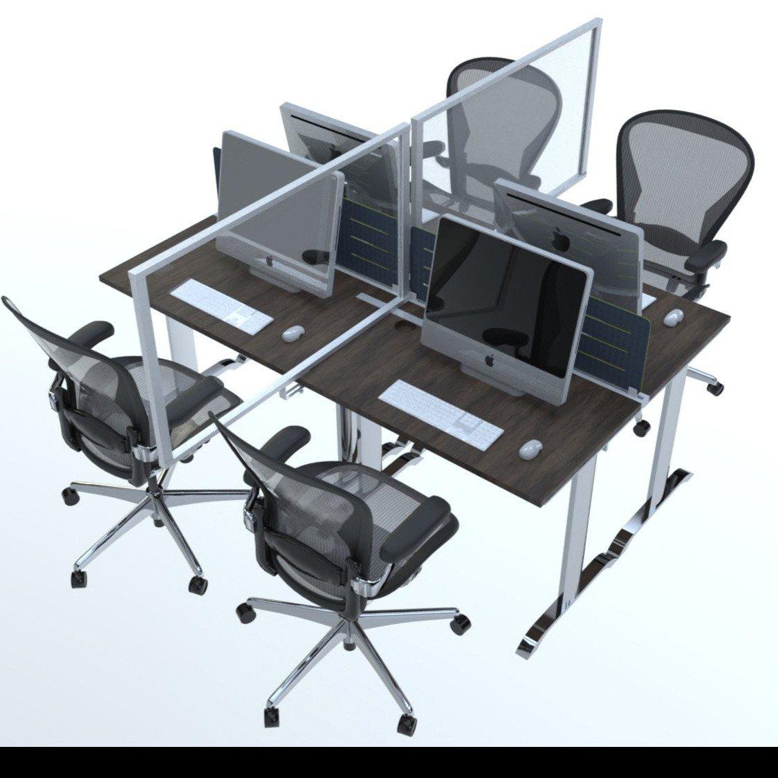 Desktop Clear Infection Barrier Screen See-through Tabletop Protection Divider Panel-Distinct Designs (London) Ltd