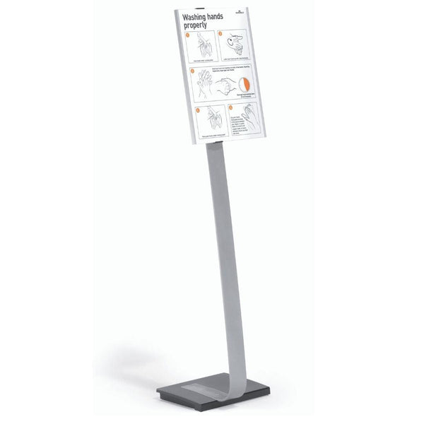 Floor Standing Crystal Clear Acrylic Sign with Transparent Display Panel Holder PPE social distancing Posters-A3-Distinct Designs (London) Ltd