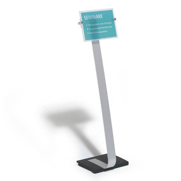 Floor Standing Crystal Clear Acrylic Sign with Transparent Display Panel Holder PPE social distancing Posters-A4-Distinct Designs (London) Ltd