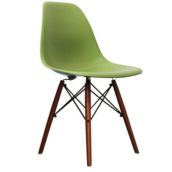 Distinct Classic Mid-Century Dining Office Forest Green Chair with choice of braced Wooden Legs-Distinct Designs (London) Ltd