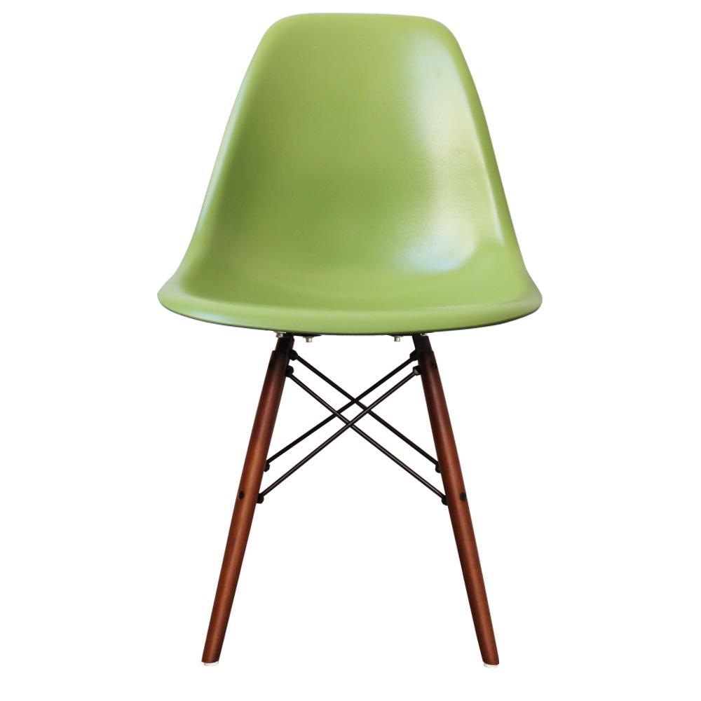 Distinct Classic Mid-Century Dining Office Forest Green Chair with choice of braced Wooden Legs-Walnut-Distinct Designs (London) Ltd