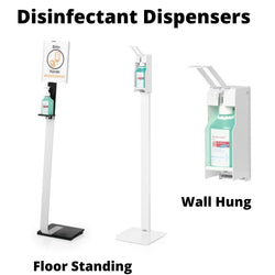 Infection Control Hand Sanitiser Dispenser Floor Standing Unit Hands Free Dispensing Station-Floor Standing-Distinct Designs (London) Ltd
