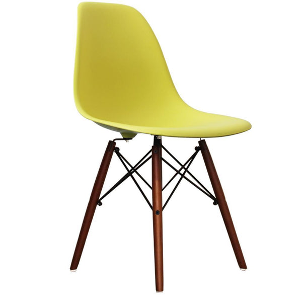 Distinct Classic Mid-Century Design Dining Office Lime Green Chair with choice of braced Wooden Legs-Distinct Designs (London) Ltd