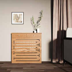 Modern Floating Radiator Heater Cover GEOMETRIC CONTOURS Cabinet Box with wooden drawers RCGE245DR-Distinct Designs (London) Ltd