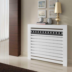 Floor Standing Modern White Radiator Heater Cabinet CLASSIC LINES Cover Box Design Ref RCCL202-Distinct Designs (London) Ltd