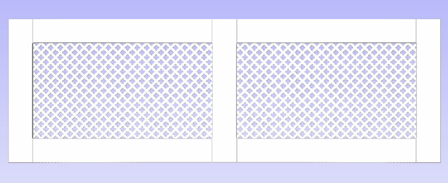 White Framed Clip on Radiator Heater Covers with Classic GEM decorative grille screening panel motif-60x180cm-Distinct Designs (London) Ltd