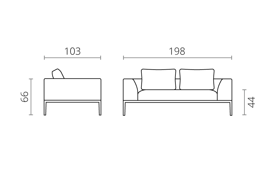 Modern 2 Seater Sofa with Armrests in Deep Purple Fabric-Distinct Designs (London) Ltd