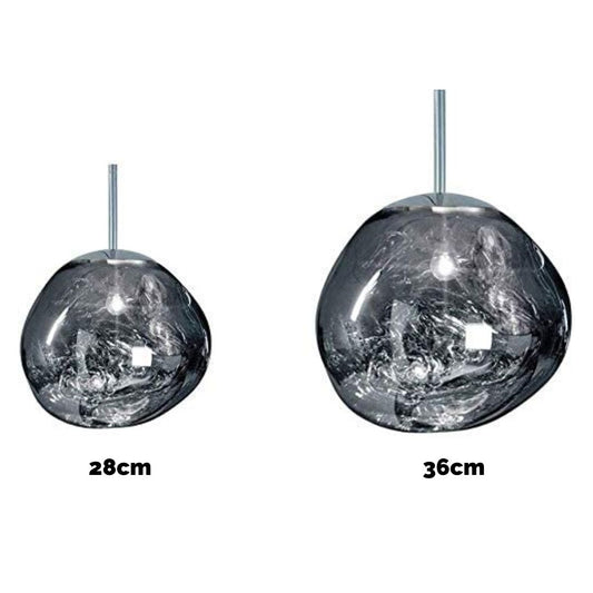 Postmodern Crystal Glass Chandelier Pendant LED Light in Irregular Melt Design-Distinct Designs (London) Ltd