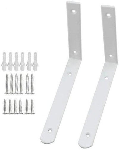 Radiator Top Shelf Wall Hanging L Shaped Brackets with screws fixings Pk 2-2 x Shelf Brackets-Distinct Designs (London) Ltd