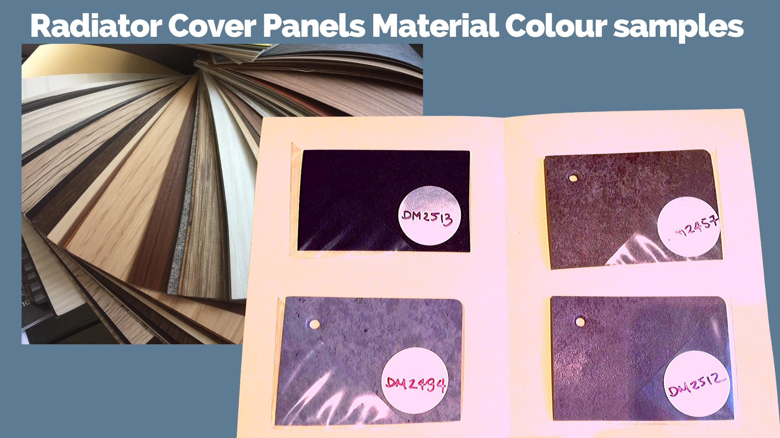 Radiator Cover Wall Panels Cupboard Doors material Finish and Colours samples-Distinct Designs (London) Ltd