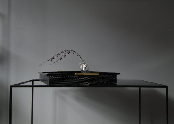 Bespoke Metal Coffee Table Narrow 84x45x42cm (LxHxD) in Black-Rectangular-Distinct Designs (London) Ltd
