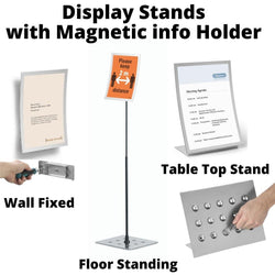 Wall Fixed Display Frame with easy-access A4 Magnetic info sign Holder PPE social distancing Posters-A4-Distinct Designs (London) Ltd
