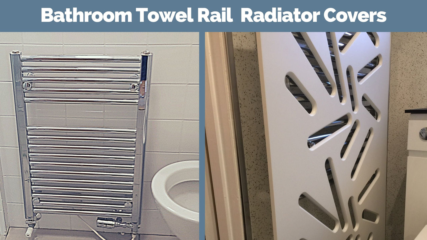 Towel Rail Radiator Cover Safety Panel protecting from burns in En-suit Cloaks Bathroom Heaters-Distinct Designs (London) Ltd