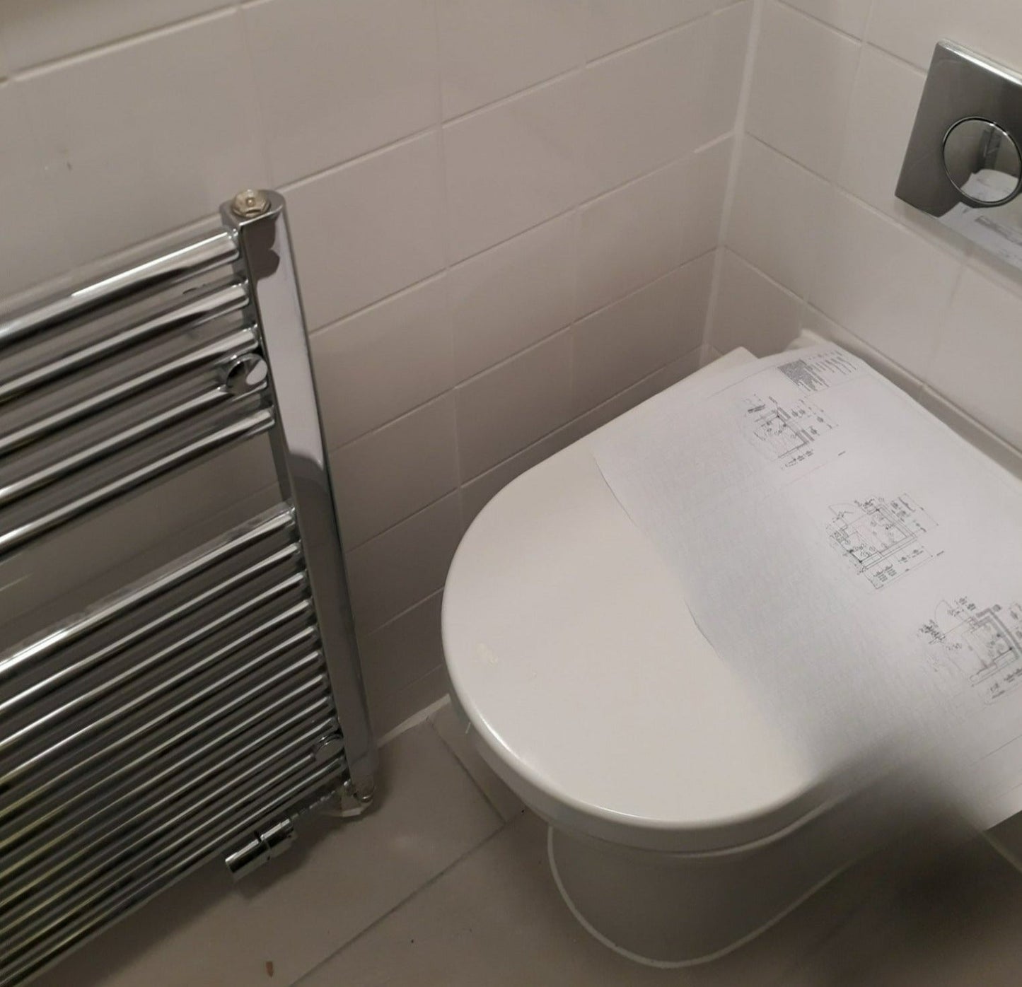 Towel Rail Radiator Cover Safety Panel protecting from burns in En-suit Cloaks Bathroom Heaters-Distinct Designs (London) Ltd