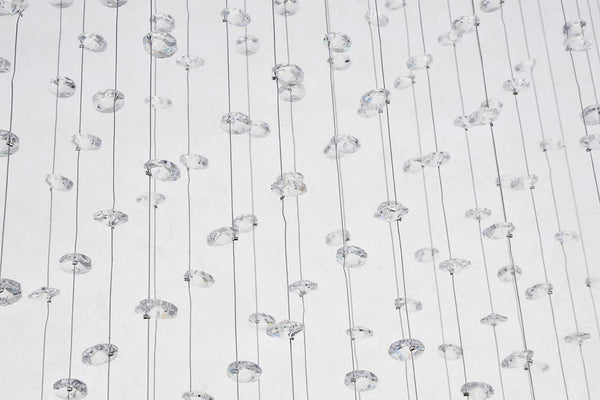 Triangular Crystal Droplets Chandelier 102cm Pendant Light Rectangular Ceiling Rose for 5 GU10 bulbs-CRYSTAL 120Hx80Lx20Dcm-Distinct Designs (London) Ltd
